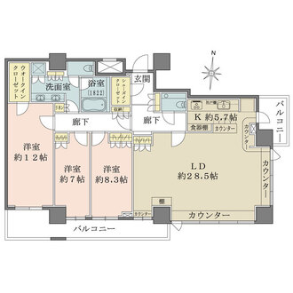 ブリリアタワー名古屋グランスイートの間取図