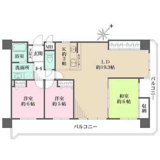 ユーハウス東枇杷島の間取図