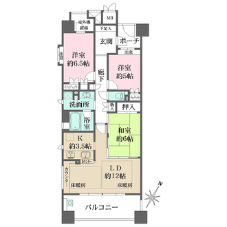 グランスイート金公園の間取図