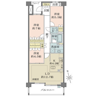 ザ・パークハウス池下の間取図