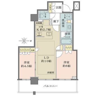 ザ・パークハウス久屋大通ローレルタワーの間取図