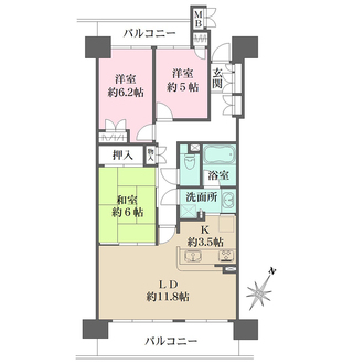 パークシティ上小田井の間取図