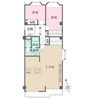 八事八幡山マンションの間取図