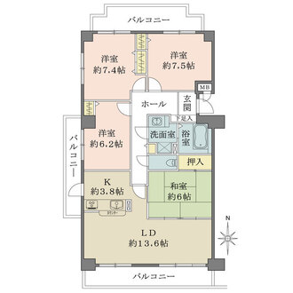 フレスト犬山の間取図