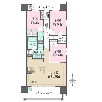 サンクレーア岩倉の間取図