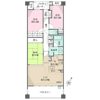 ガーデンヒルズ揚羽町の間取図