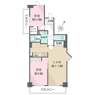 グリーンハイツ外堀通りの間取図