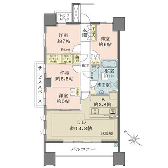 ザ・パークハウス名古屋の間取図