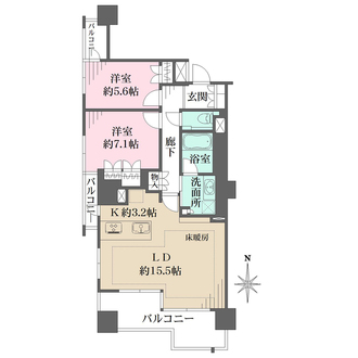 バンベール橦木町の間取図