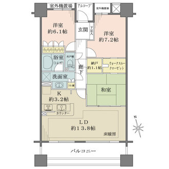 リーデンススクエア大垣駅前通の間取図