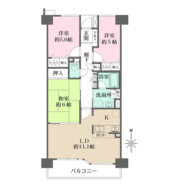 グラン・コート白川公園の間取図