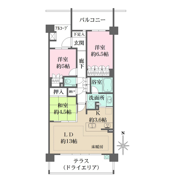 ザ・パークハウス上社の間取図