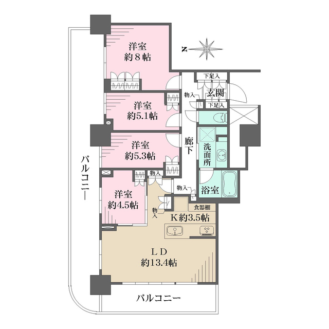 プラウドタワー名古屋栄の間取図