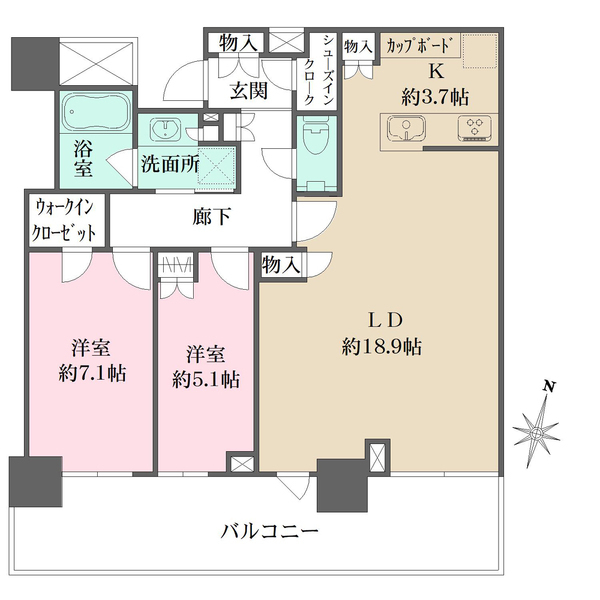 プラウドタワー名古屋栄の間取図