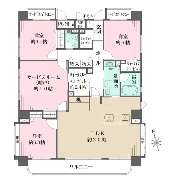 大幸マンションの間取図