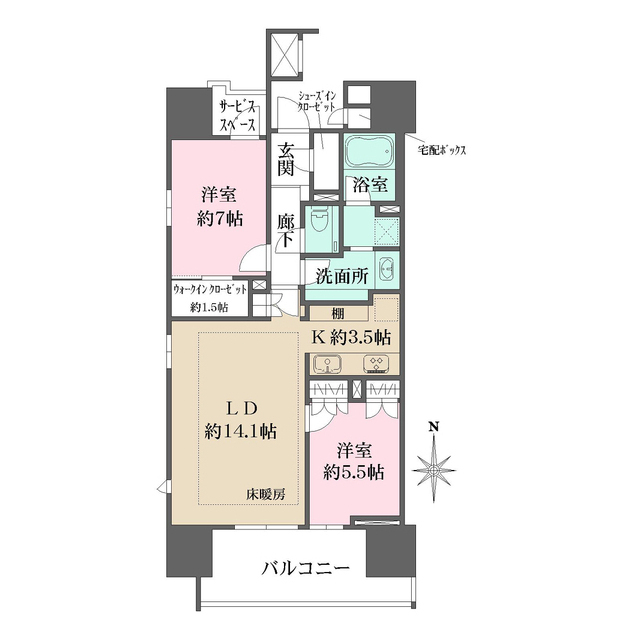 ザ・パークハウス名古屋伏見の間取図