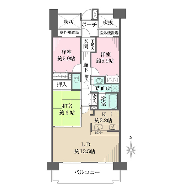 藤和シティホームズ新岐阜の間取図