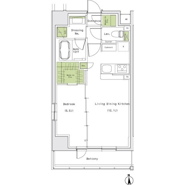 ザ・パークハビオ名古屋松原の間取図