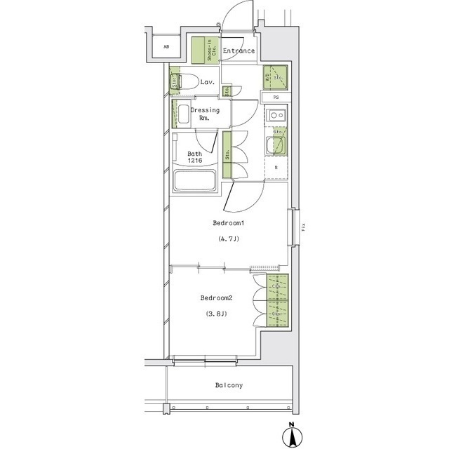 ザ・パークハビオ名古屋松原の間取図