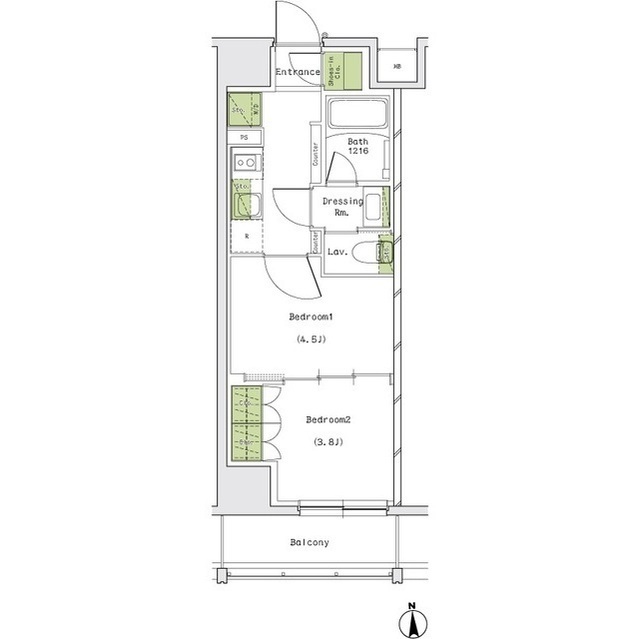 ザ・パークハビオ名古屋松原の間取図