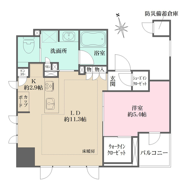 タワー・ザ・ファースト栄三丁目の間取図