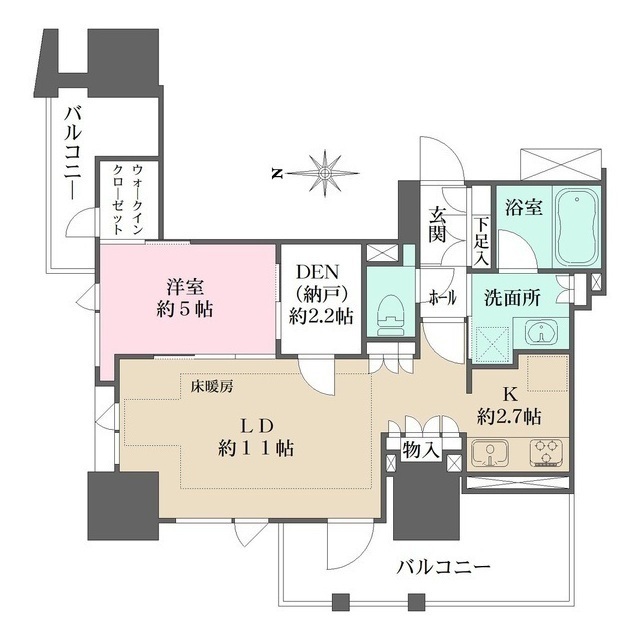 プラウドタワー名駅の間取図