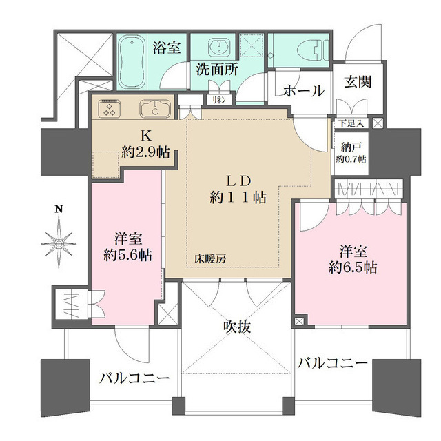 プラウドタワー名駅の間取図