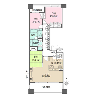 セントラルガーデン・レジデンスＩＩＤ棟の間取図