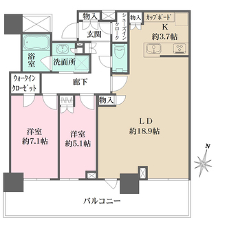 プラウドタワー名古屋栄の間取図