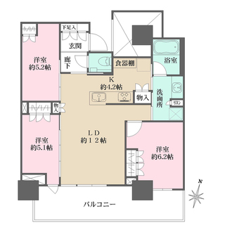 プラウドタワー名古屋栄の間取図