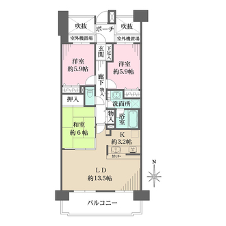 藤和シティホームズ新岐阜の間取図