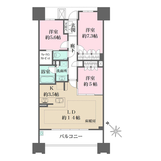 ザ・パークハウス名古屋Ｂ棟の間取図