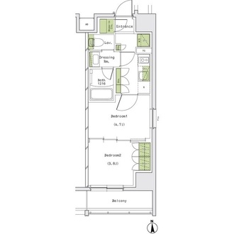 ザ・パークハビオ名古屋松原の間取図