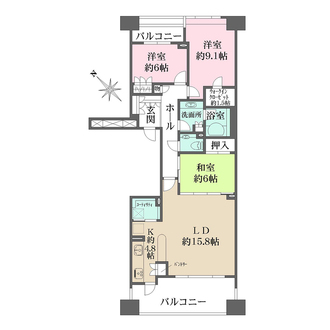 フォレスト東山パークハウスＣの間取図