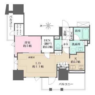 プラウドタワー名駅の間取図