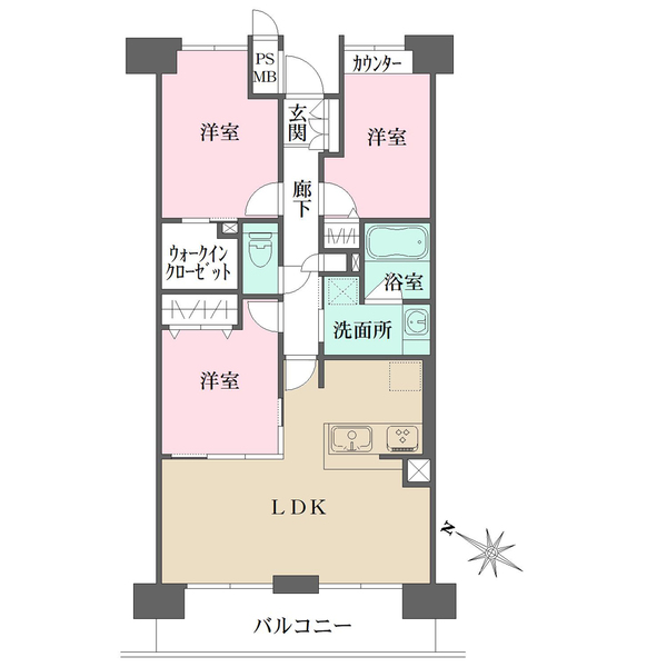 川口パークハウスの間取図