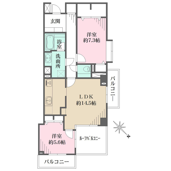 コート赤羽の間取図