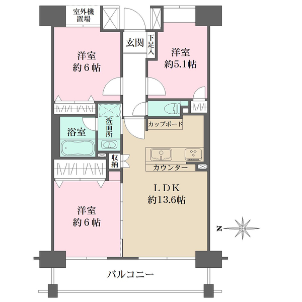 アクトピア北赤羽六番館の間取図