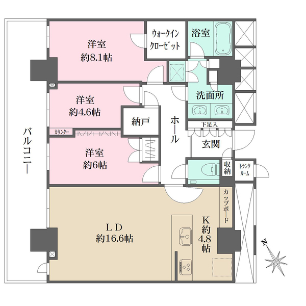 ザ・タワー十条の間取図