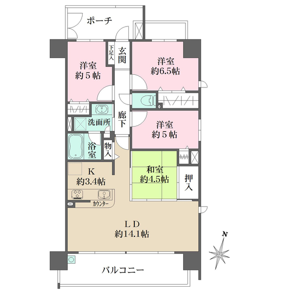 ヴィラーヌ川口ブライトヴィスタの間取図