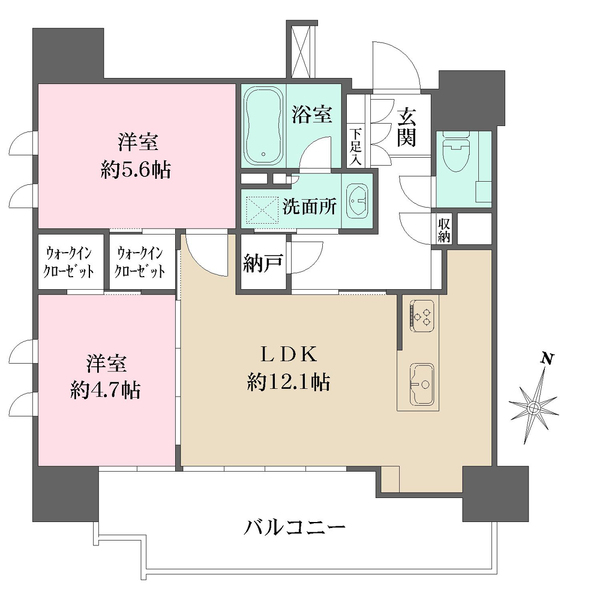 クリオラベルヴィ赤羽東の間取図