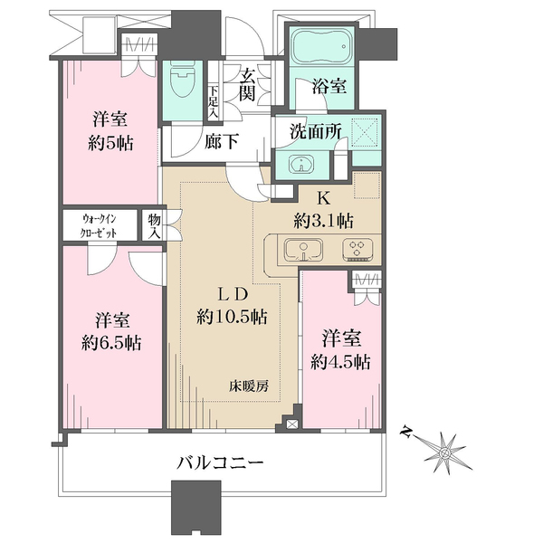サウスゲートタワー川口の間取図
