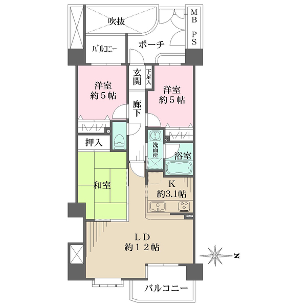 ライオンズマンション川口ブリーズコートの間取図