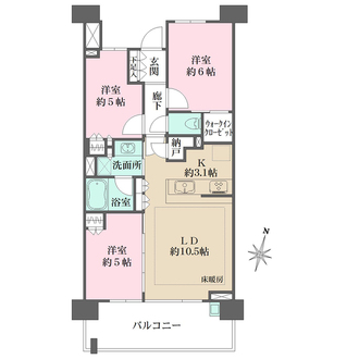 シティハウス蕨レジデンスの間取図