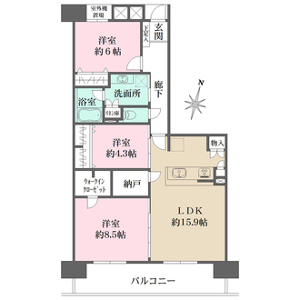 アクトピア北赤羽壱番館の間取図
