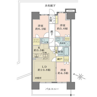 ザ・パークハウスオイコス赤羽志茂の間取図