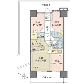 ザ・パークハウスオイコス赤羽志茂の間取図