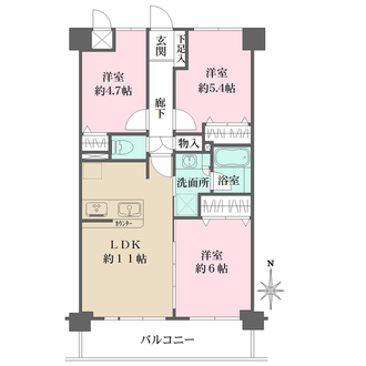 ウインベルコーラス北赤羽の間取図
