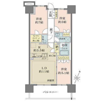 ザ・パークハウスオイコス赤羽志茂の間取図