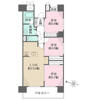 アクトピア北赤羽参番館の間取図